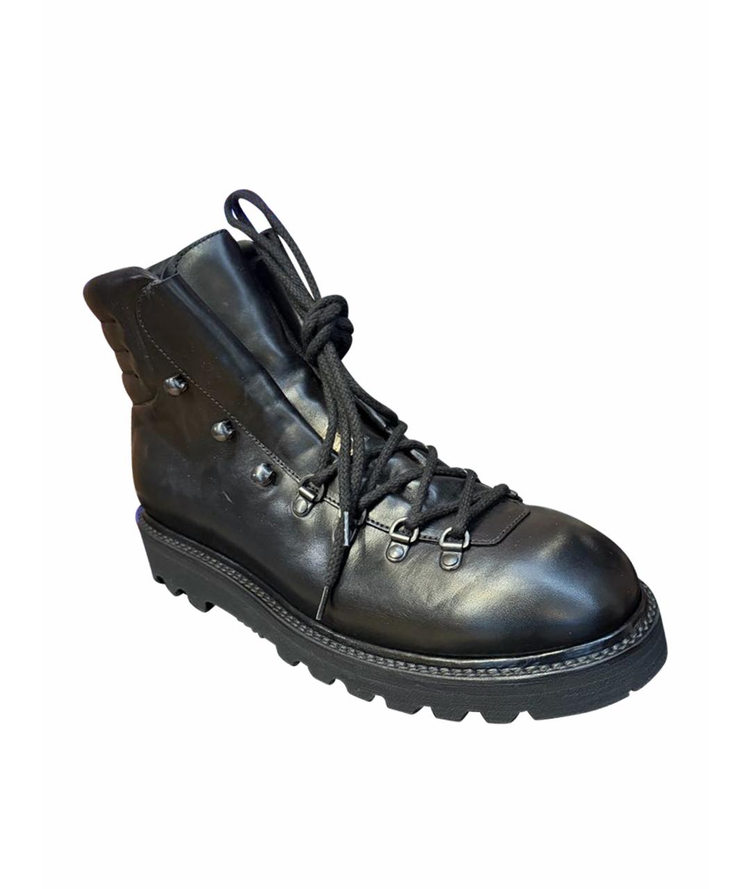 PREMIATA Черные кожаные высокие ботинки, фото 1