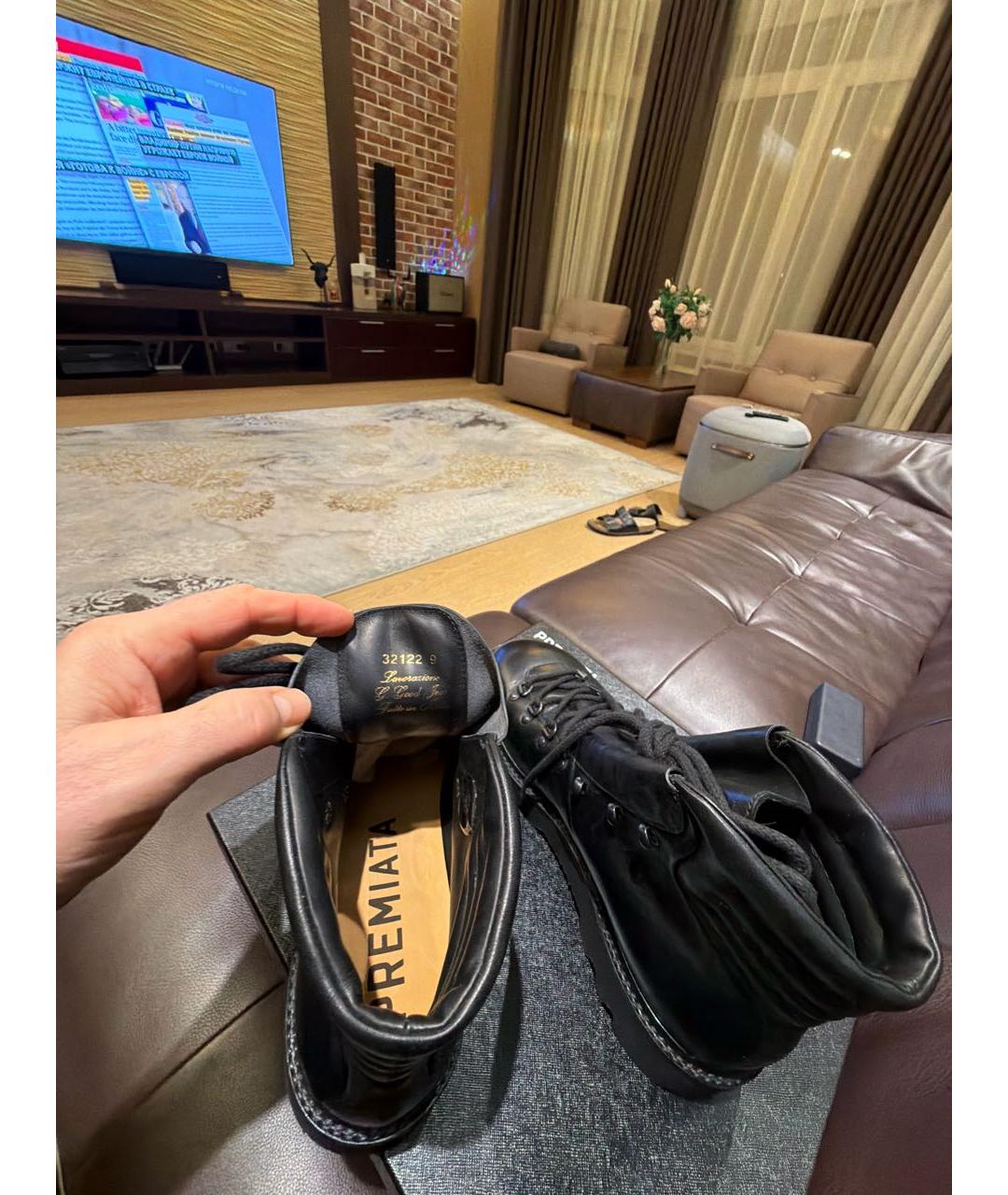 PREMIATA Черные кожаные высокие ботинки, фото 6