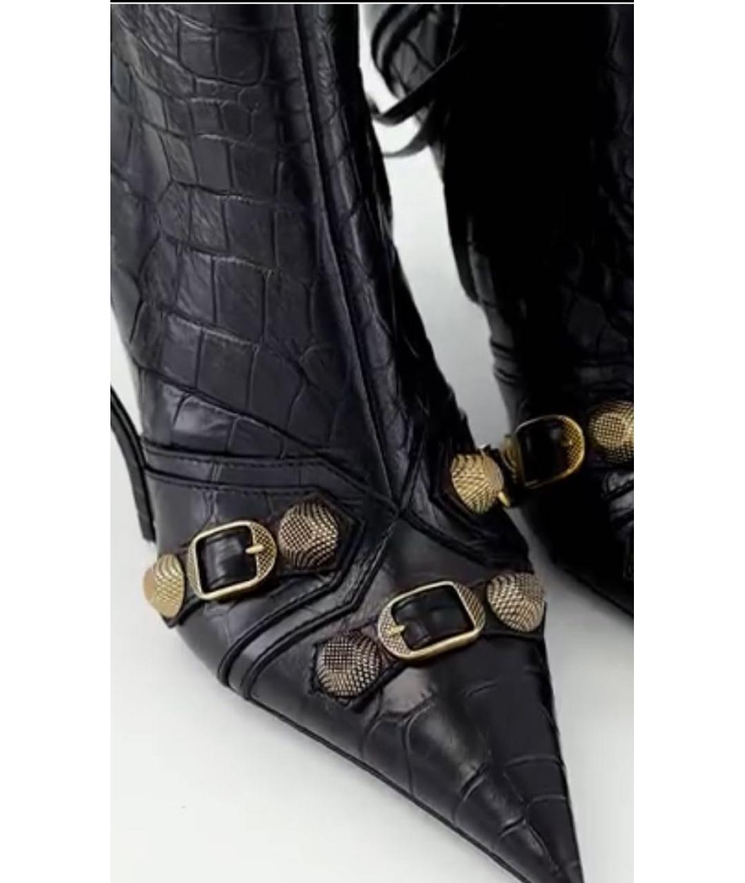 BALENCIAGA Черные кожаные ботильоны, фото 7