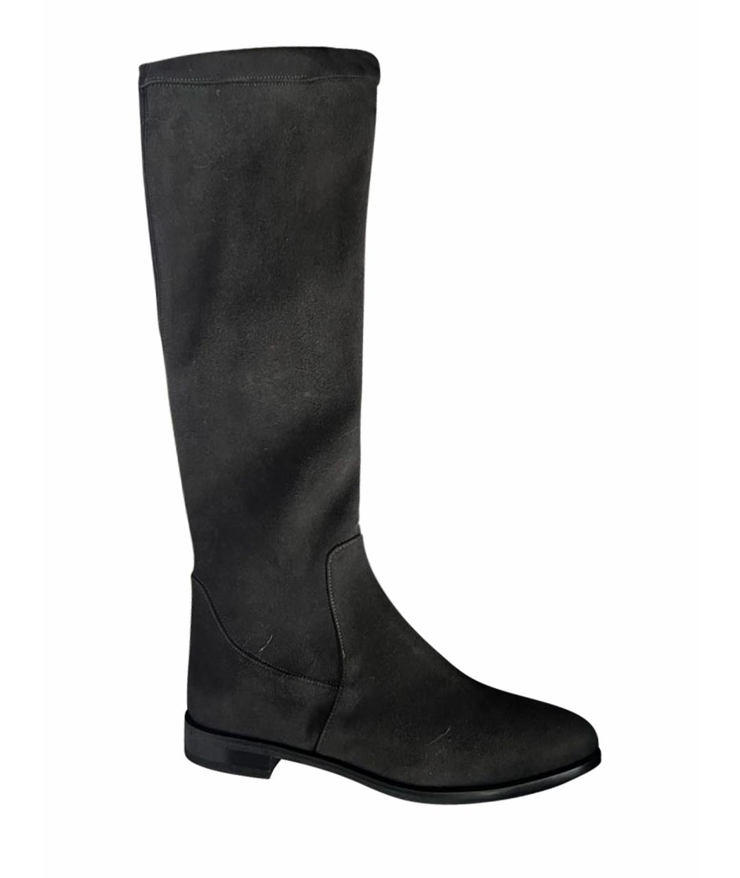 ALEXANDER TEREKHOV Серые замшевые ботфорты, фото 1