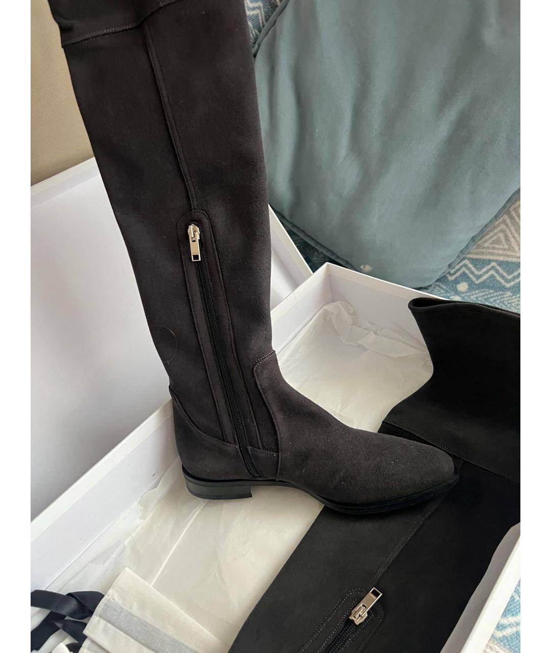 ALEXANDER TEREKHOV Серые замшевые ботфорты, фото 3