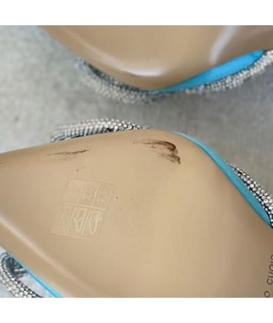 MACH&MACH Бирюзовые текстильные туфли, фото 8