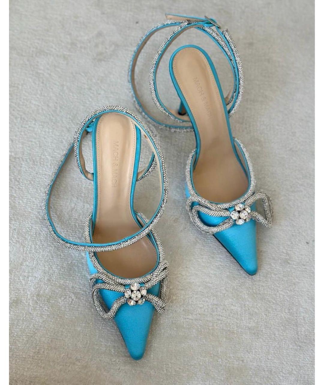 MACH&MACH Бирюзовые текстильные туфли, фото 6
