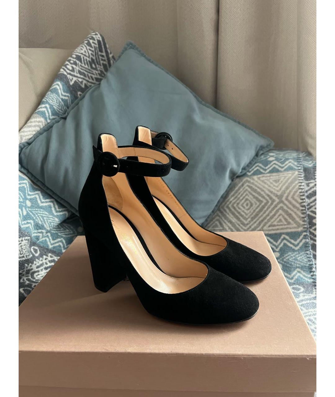 GIANVITO ROSSI Черные замшевые туфли, фото 2