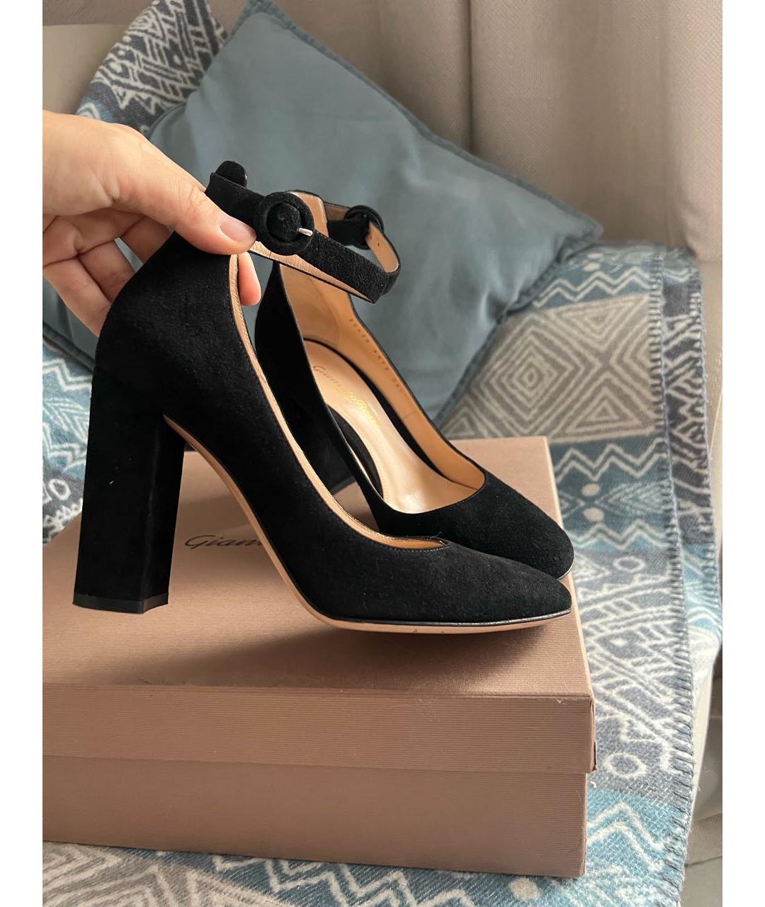 GIANVITO ROSSI Черные замшевые туфли, фото 6