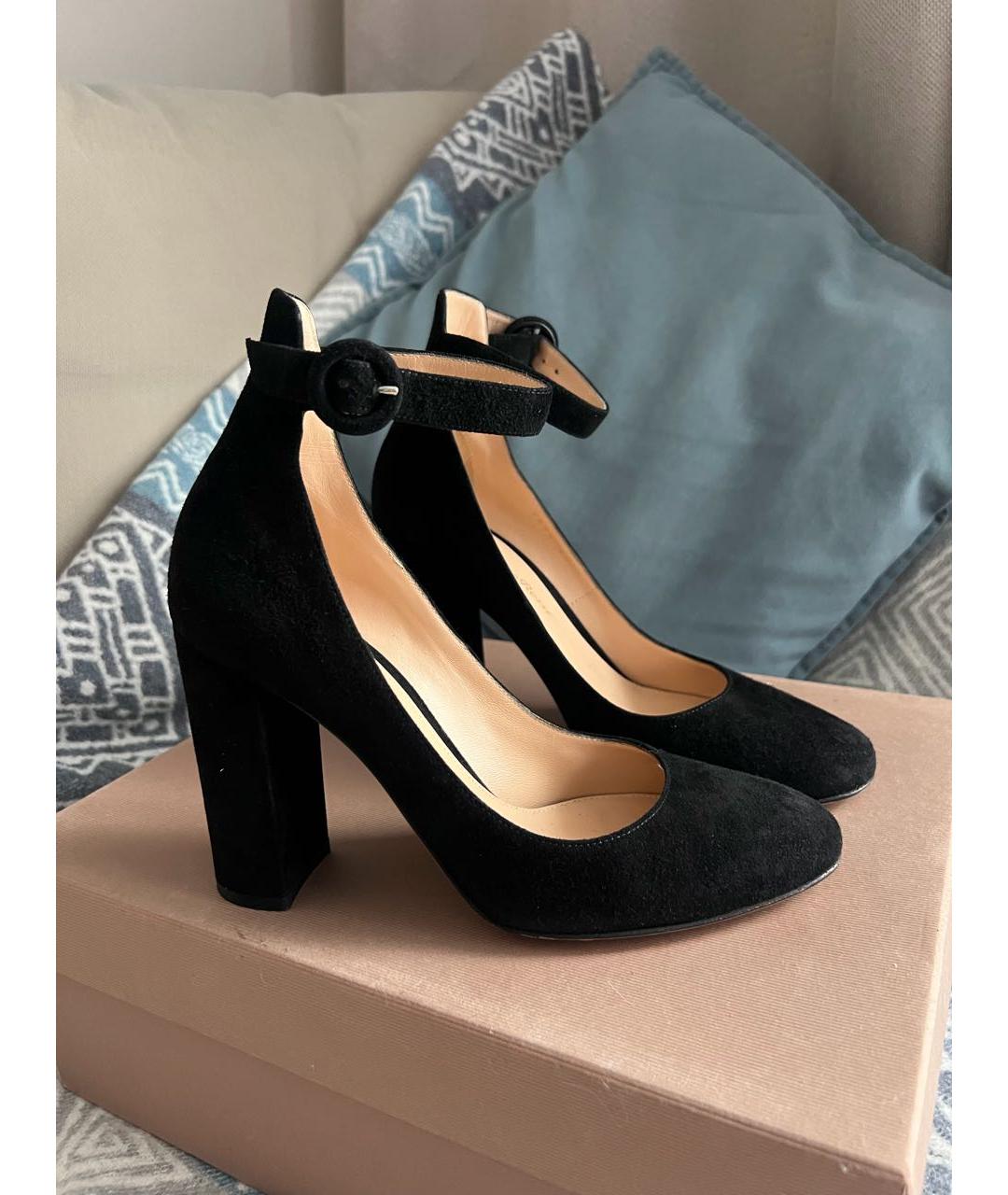 GIANVITO ROSSI Черные замшевые туфли, фото 7