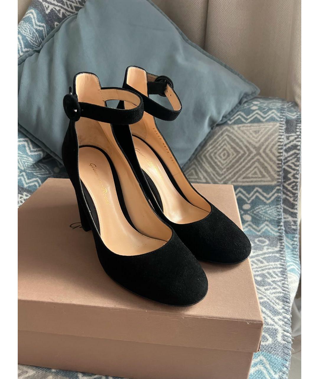 GIANVITO ROSSI Черные замшевые туфли, фото 3