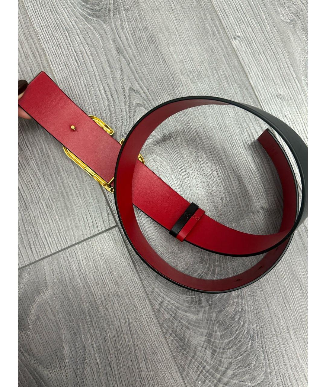 VALENTINO Черный кожаный ремень, фото 5