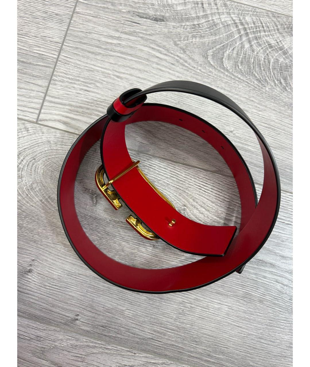 VALENTINO Черный кожаный ремень, фото 8