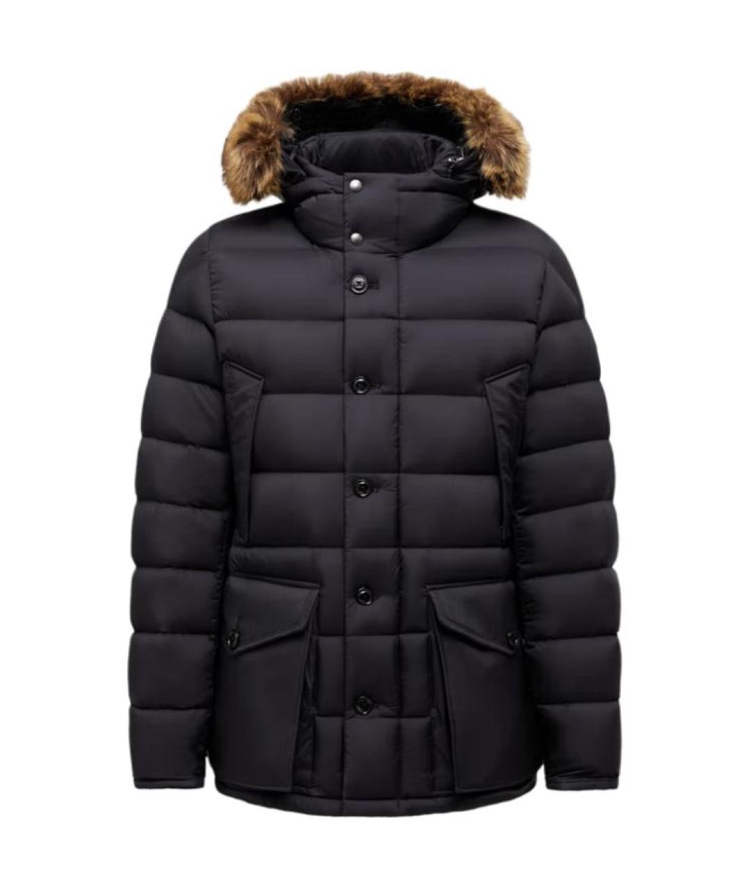 MONCLER Черный пуховик, фото 1