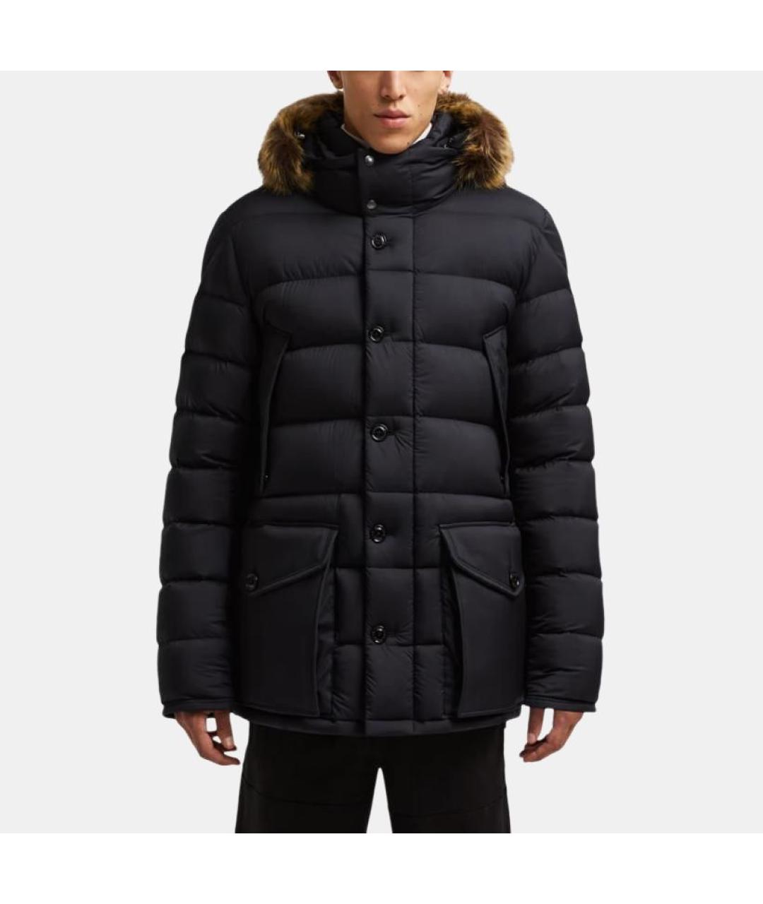 MONCLER Черный пуховик, фото 3
