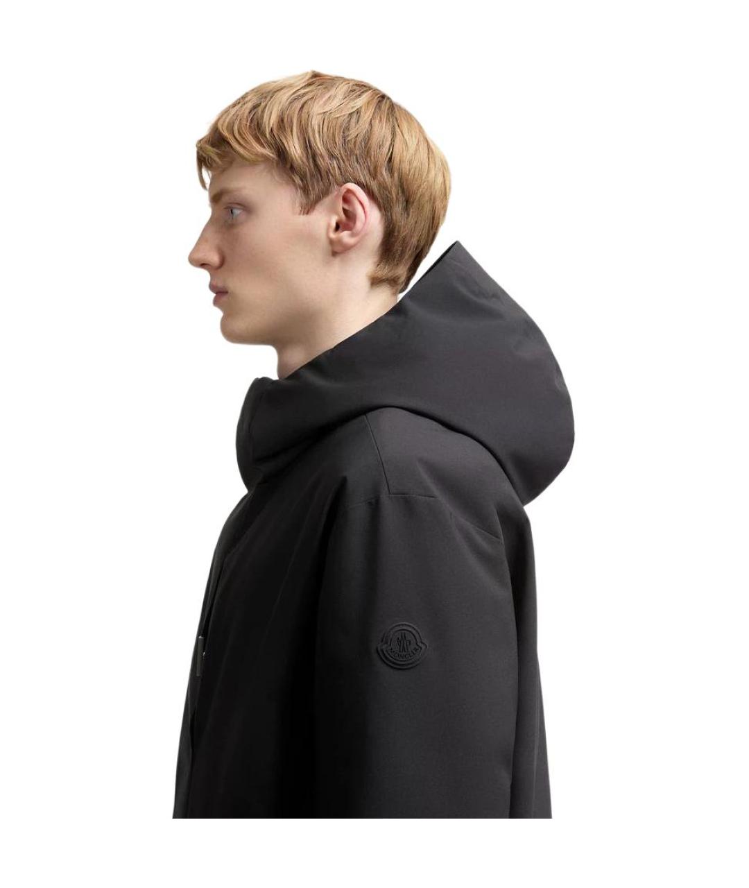 MONCLER Черный пуховик, фото 5