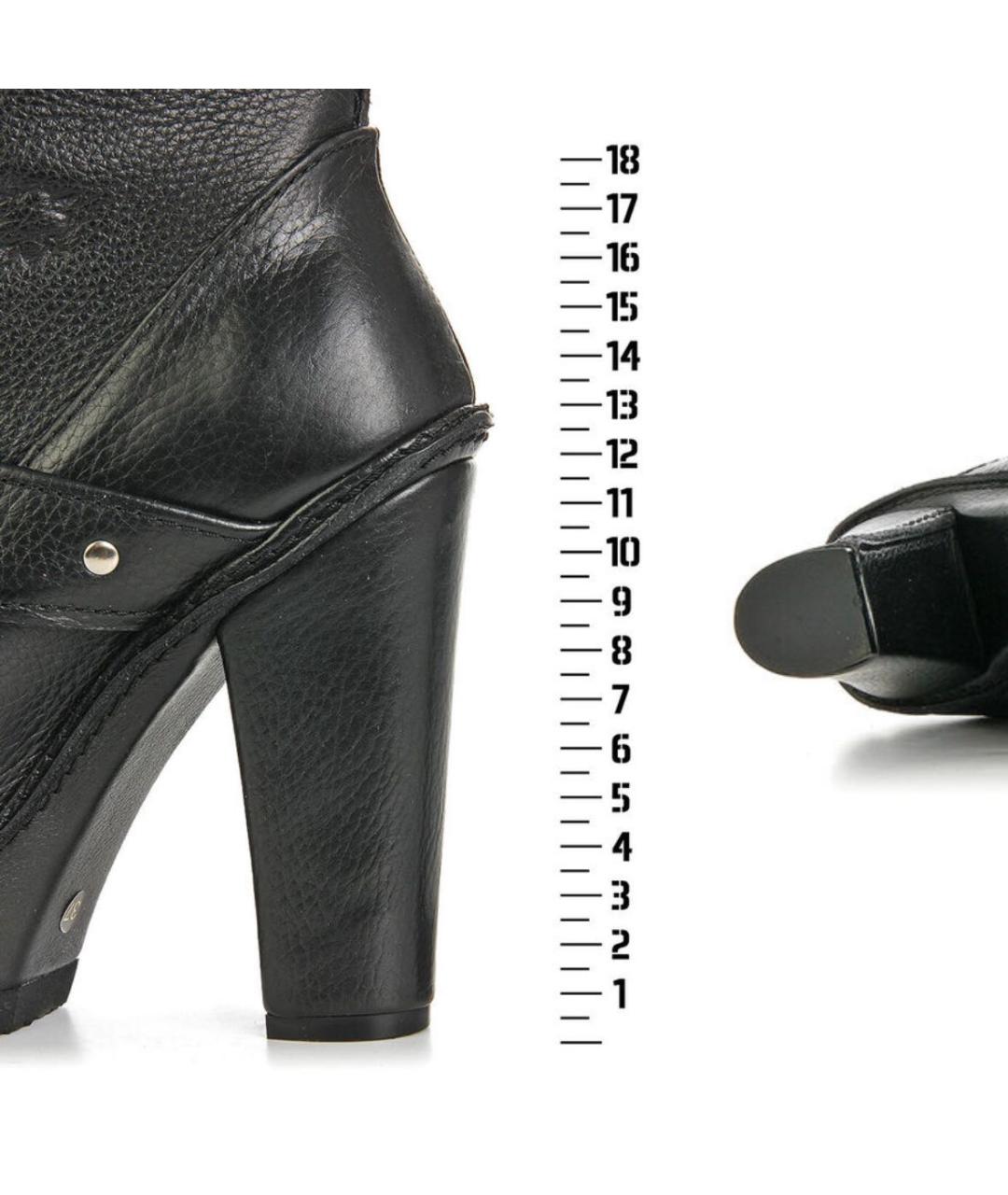 JEAN PAUL GAULTIER Черные кожаные сапоги, фото 6