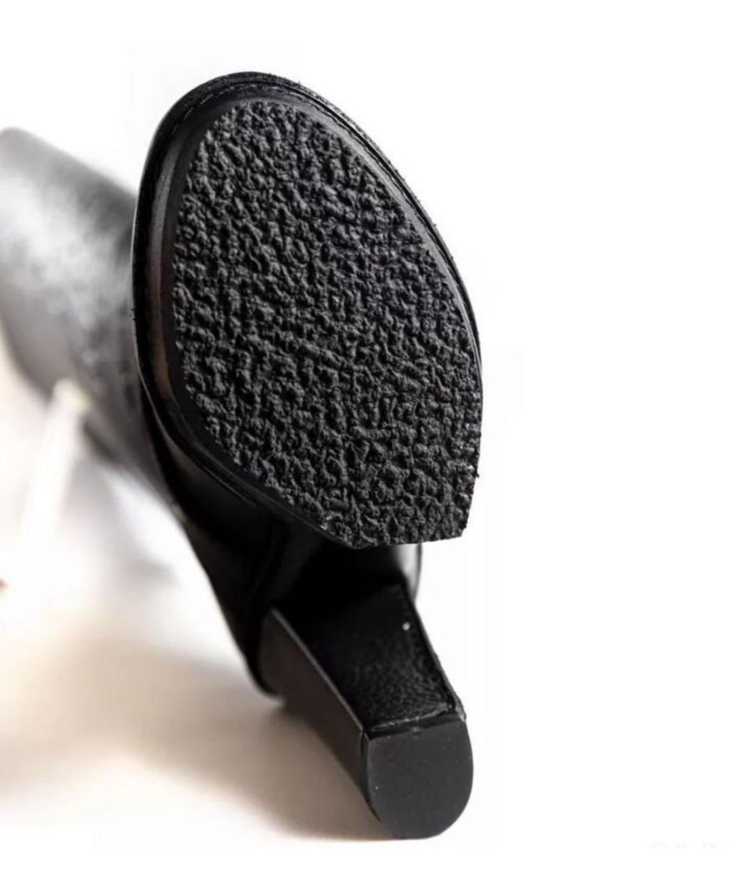 JEAN PAUL GAULTIER Черные кожаные сапоги, фото 4