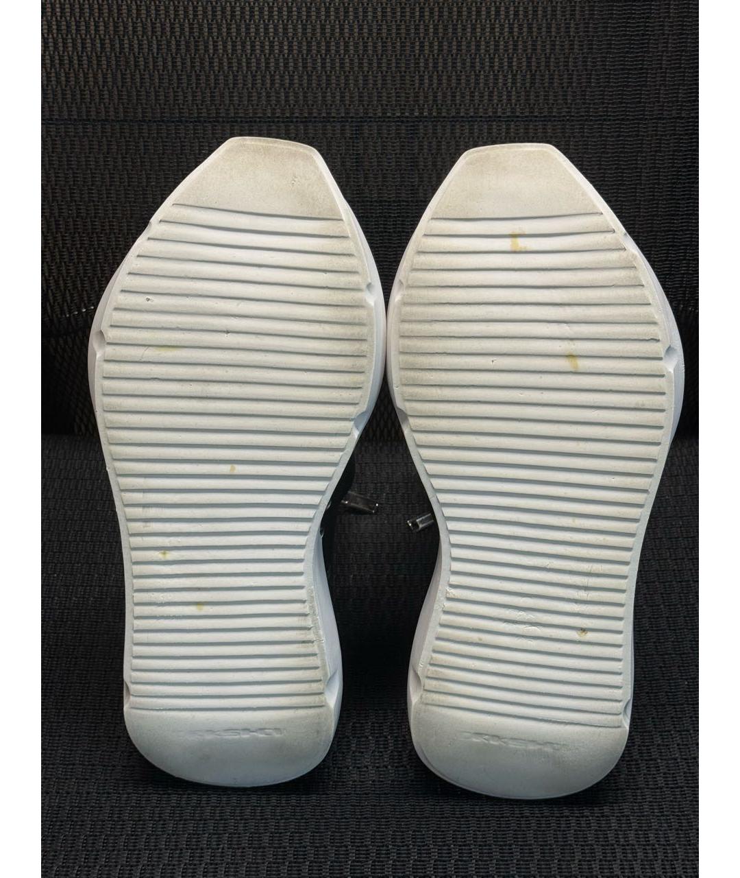 RICK OWENS DRKSHDW Черные текстильные высокие кроссовки / кеды, фото 5