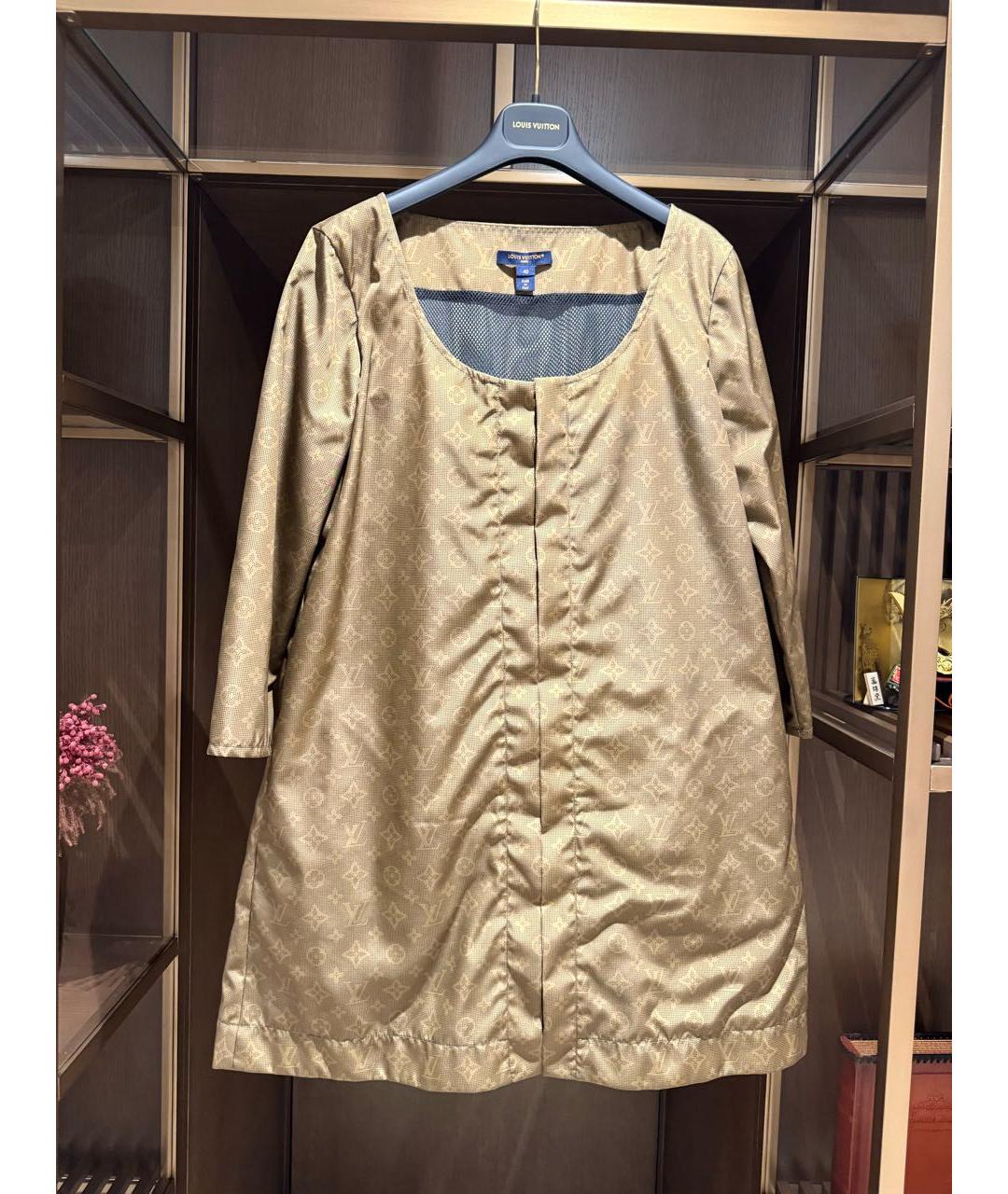 LOUIS VUITTON Коричневое полиамидовое повседневное платье, фото 8