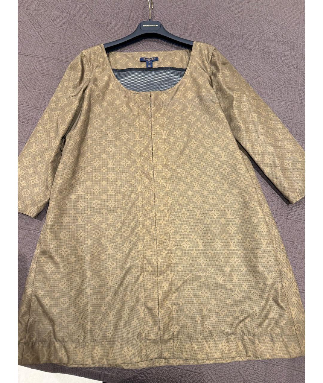 LOUIS VUITTON Коричневое полиамидовое повседневное платье, фото 3