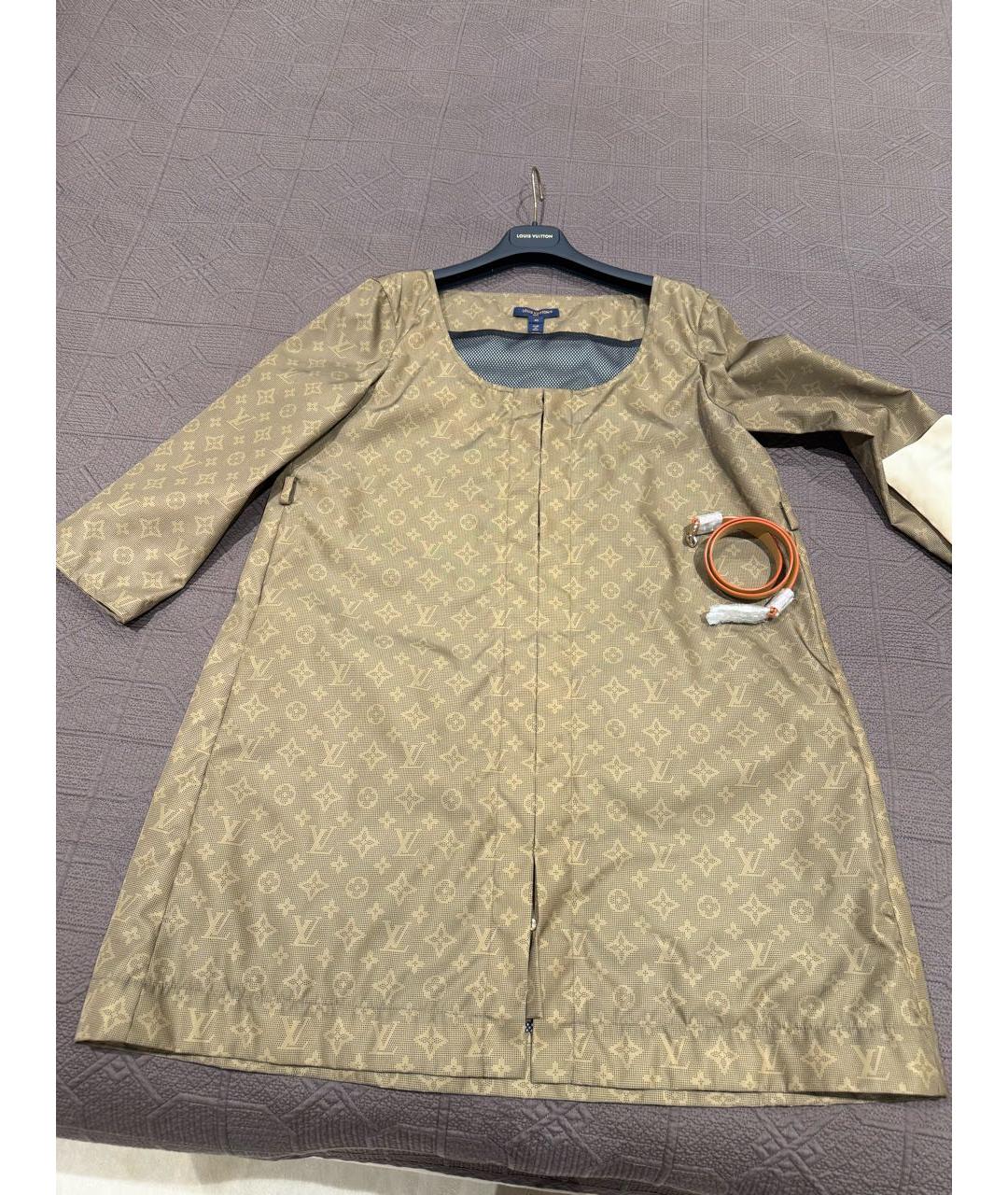 LOUIS VUITTON Коричневое полиамидовое повседневное платье, фото 6