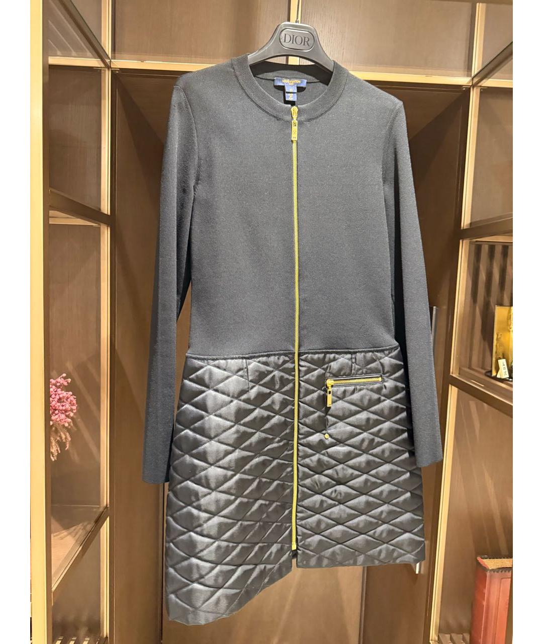 LOUIS VUITTON Черное вискозное повседневное платье, фото 6