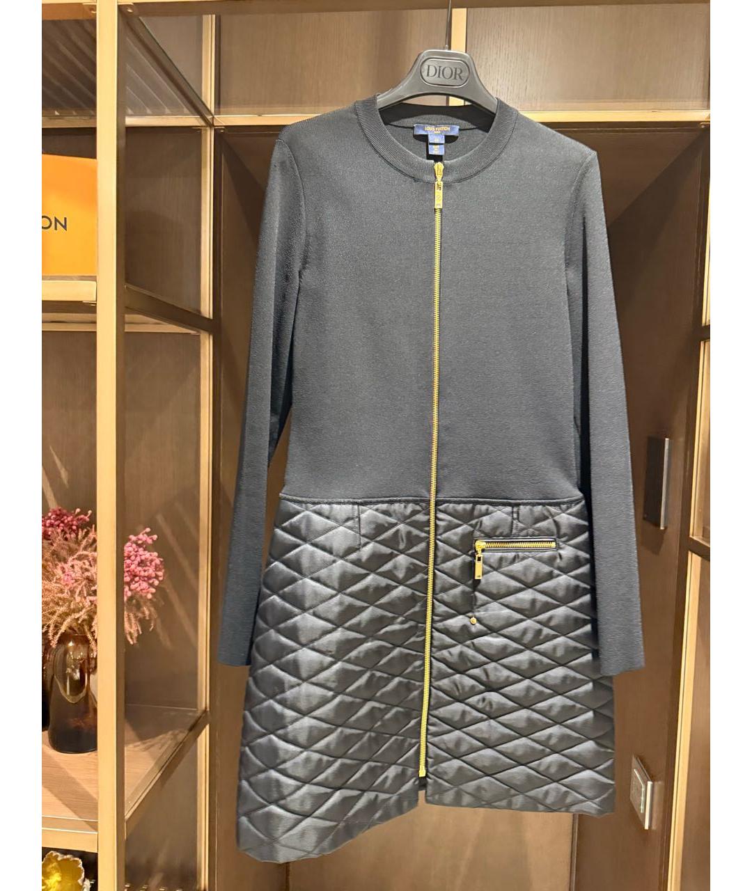 LOUIS VUITTON Черное вискозное повседневное платье, фото 2