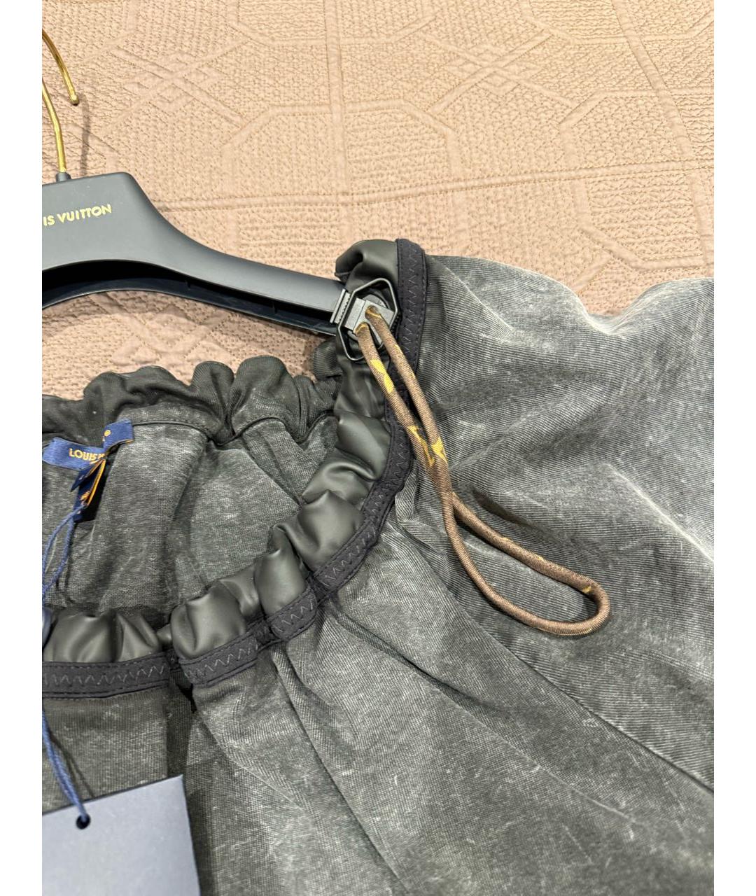 LOUIS VUITTON Серое хлопковое повседневное платье, фото 4