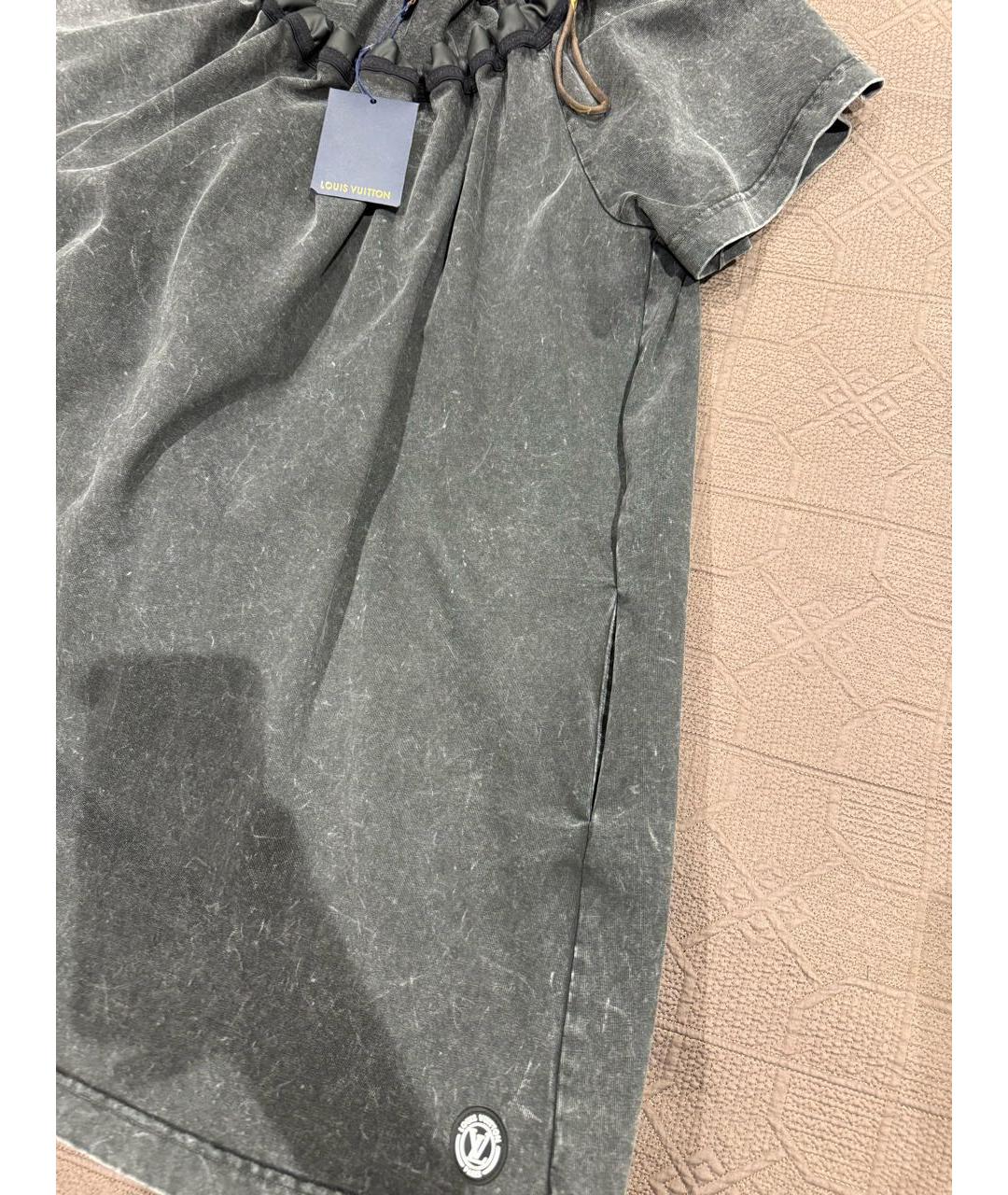LOUIS VUITTON Серое хлопковое повседневное платье, фото 5