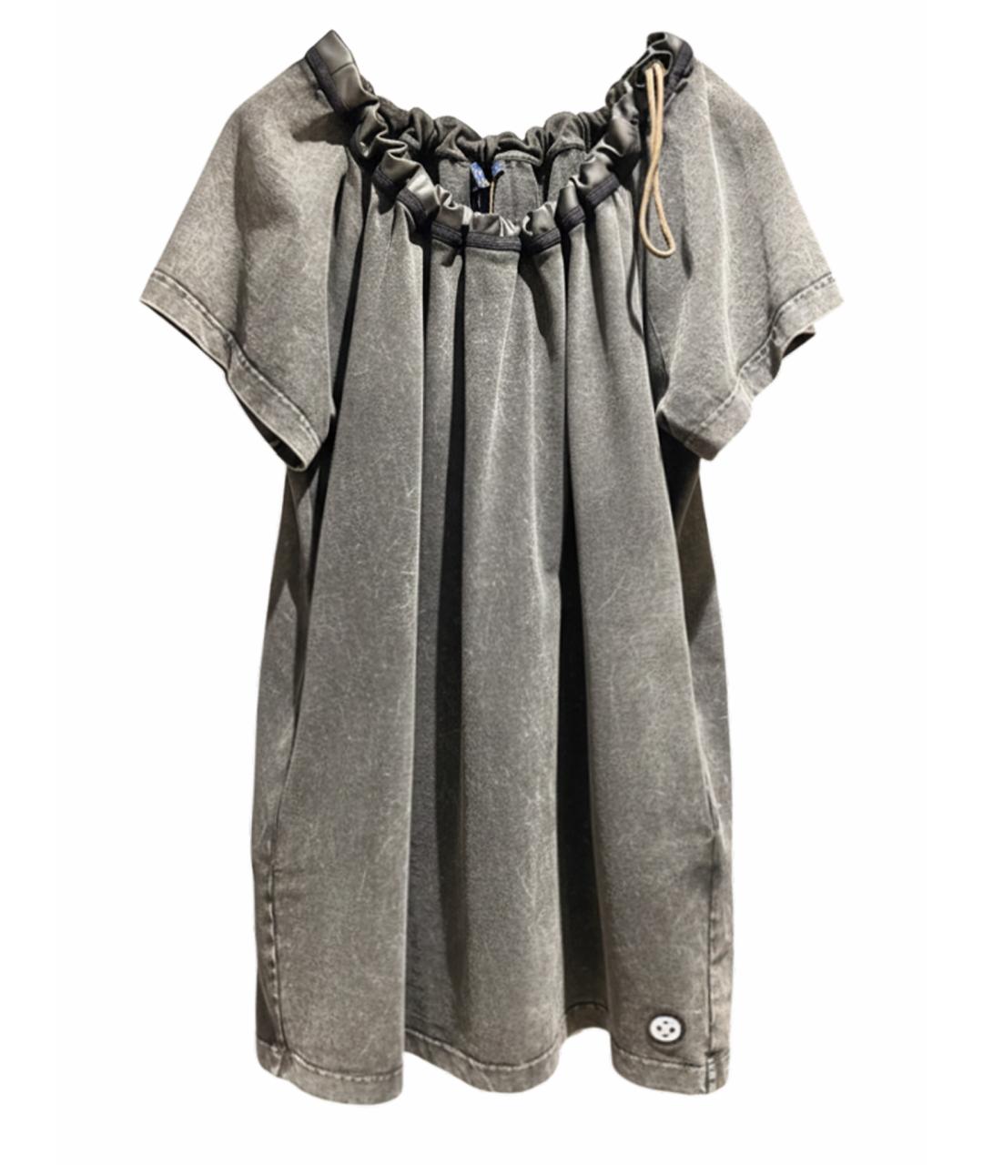 LOUIS VUITTON Серое хлопковое повседневное платье, фото 1