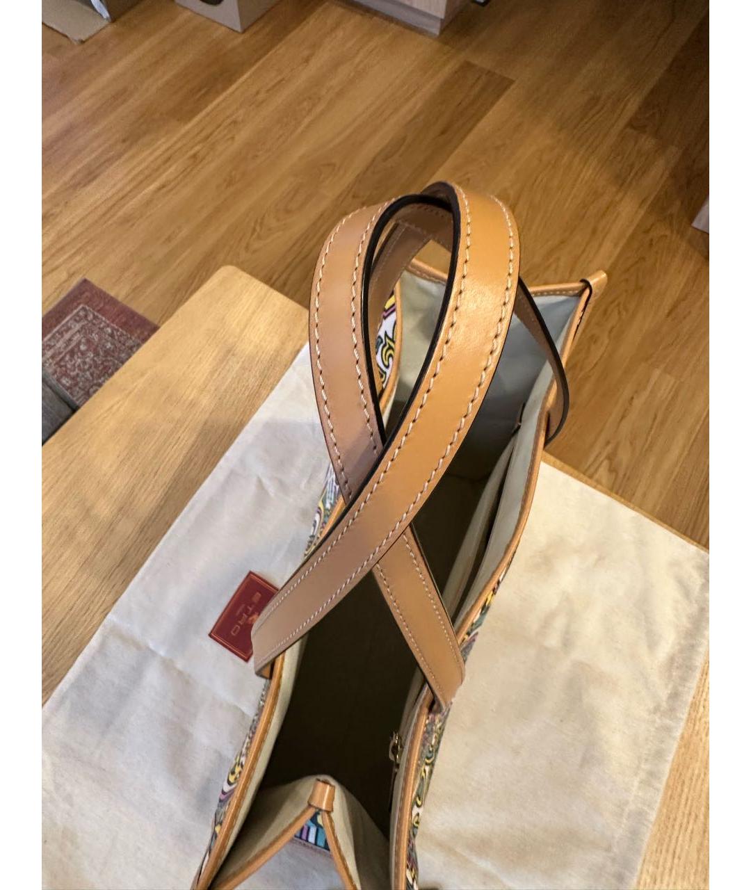 ETRO Мульти кожаная сумка с короткими ручками, фото 6