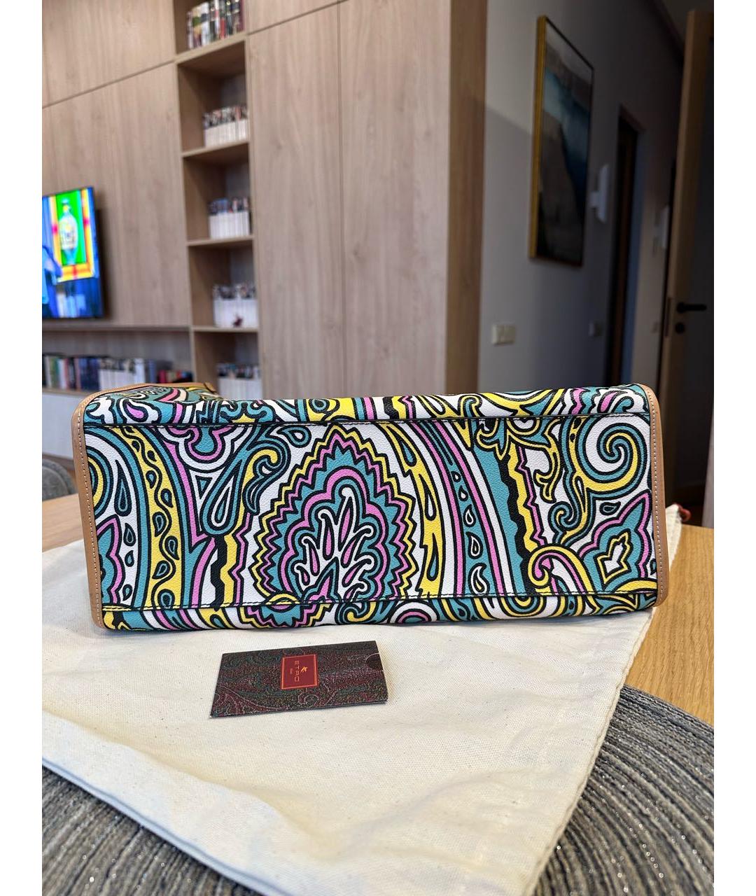 ETRO Мульти кожаная сумка с короткими ручками, фото 5