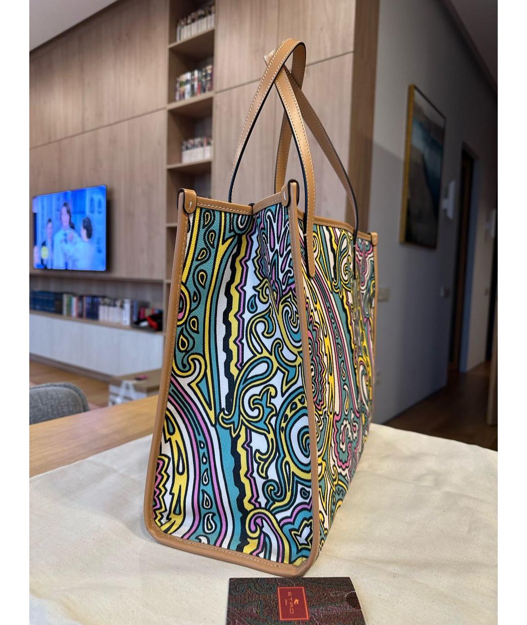 ETRO Мульти кожаная сумка с короткими ручками, фото 3