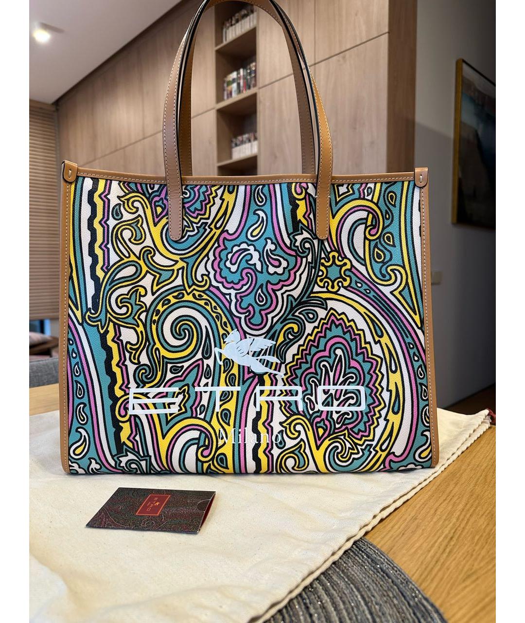 ETRO Мульти кожаная сумка с короткими ручками, фото 8