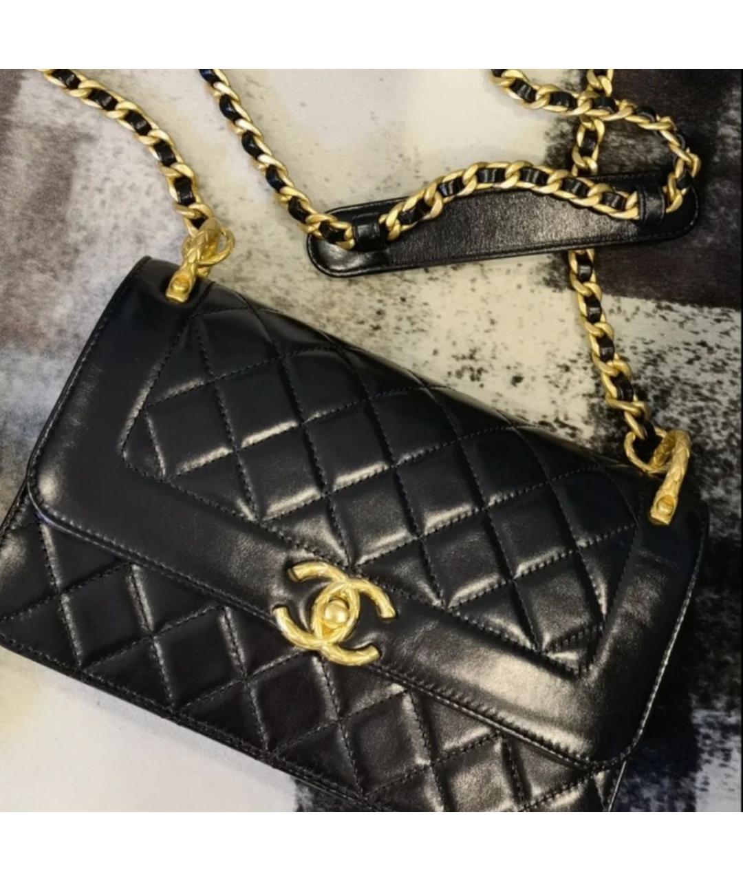 CHANEL Черная кожаная сумка через плечо, фото 7