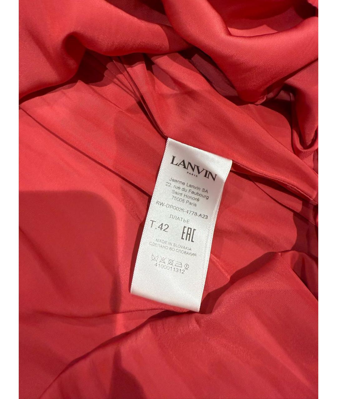 LANVIN Розовое полиэстеровое коктейльное платье, фото 4