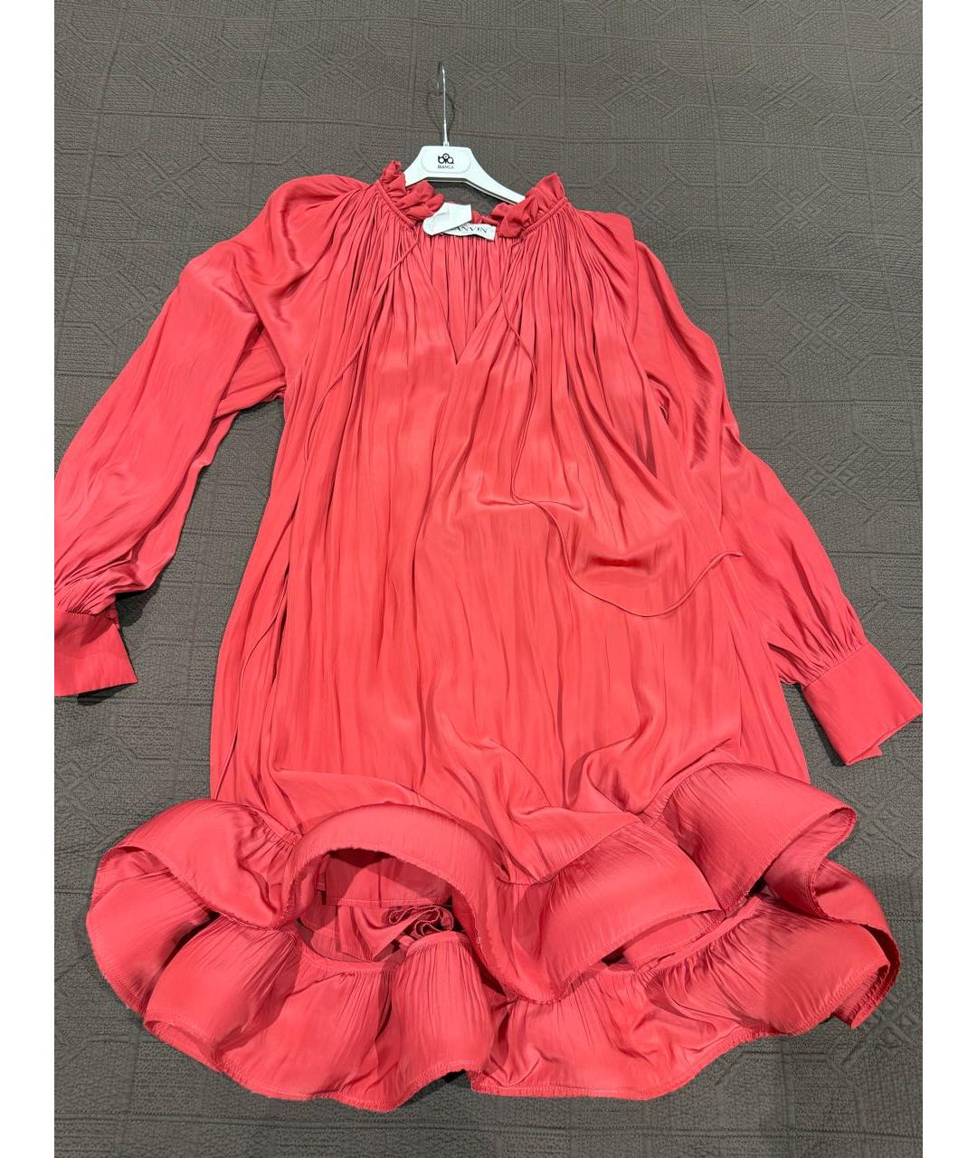 LANVIN Розовое полиэстеровое коктейльное платье, фото 3