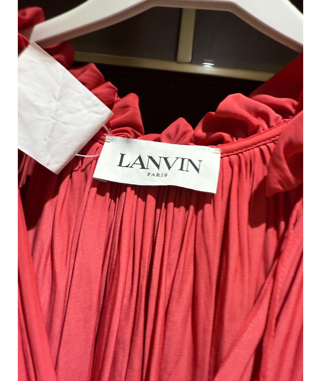 LANVIN Розовое полиэстеровое коктейльное платье, фото 2