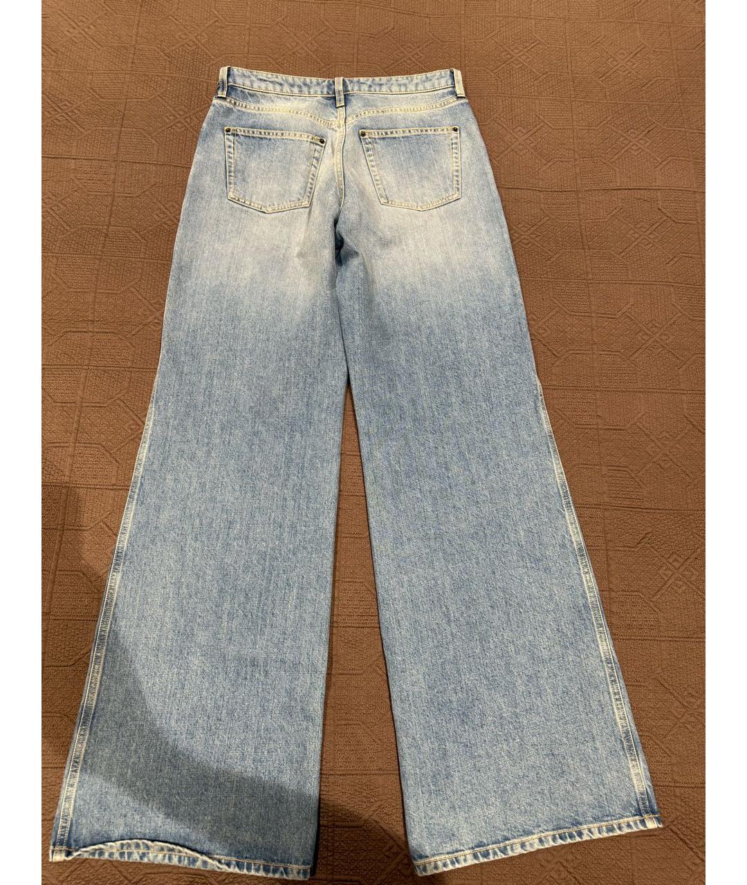 LOUIS VUITTON Синие хлопковые джинсы клеш, фото 5