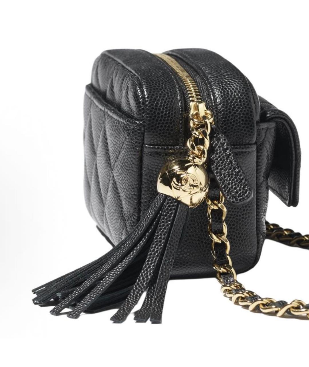 CHANEL Черная кожаная сумка через плечо, фото 4