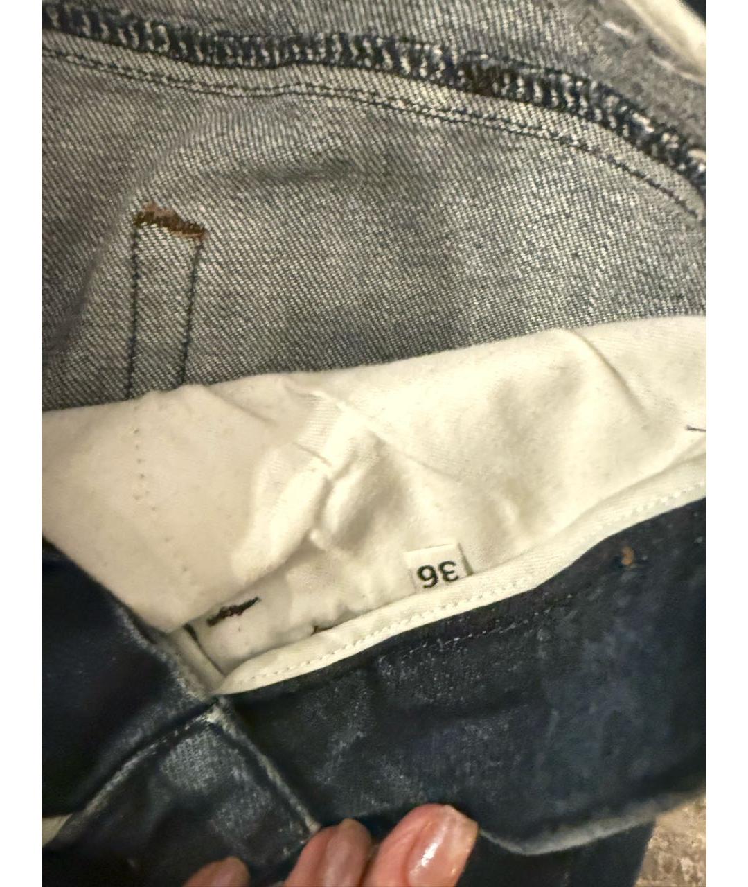 DOLCE&GABBANA Синие хлопковые прямые джинсы, фото 8