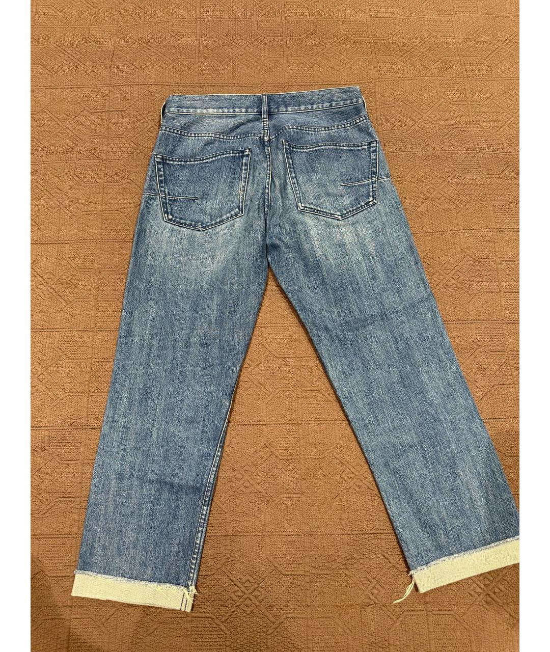 CHRISTIAN DIOR Синие хлопковые прямые джинсы, фото 5