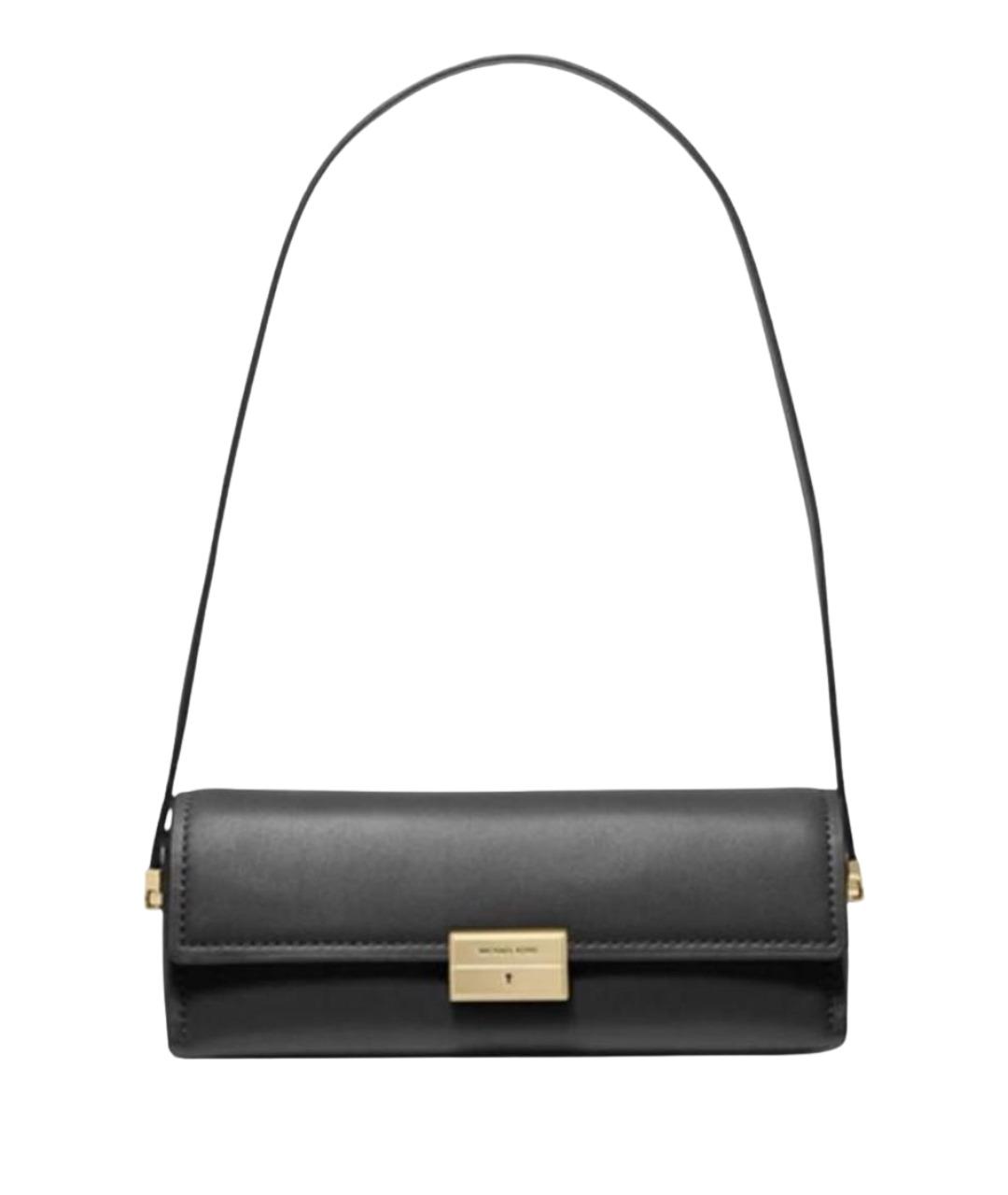 MICHAEL KORS Черная кожаная сумка через плечо, фото 1