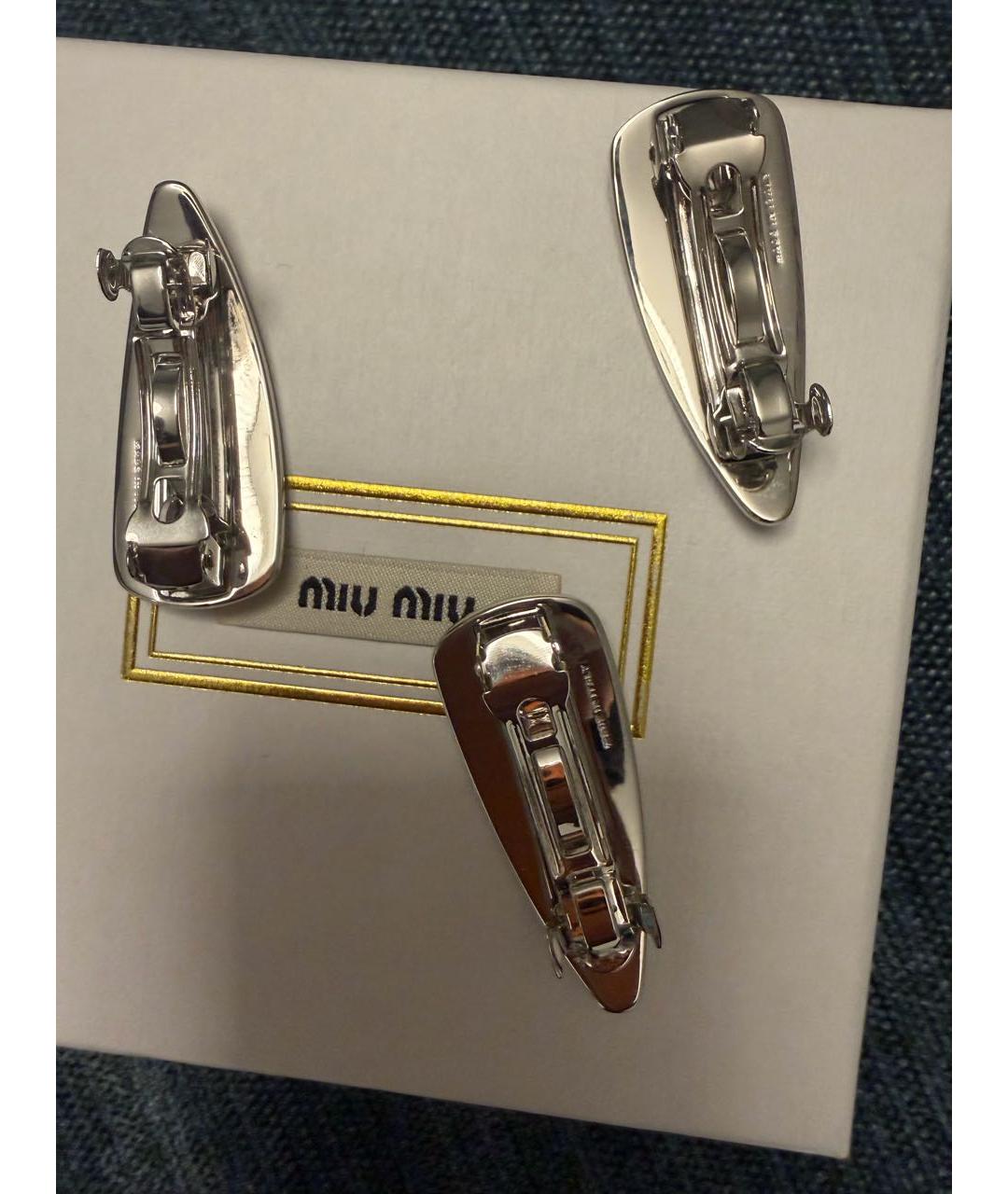 MIU MIU Серебряная заколка, фото 2