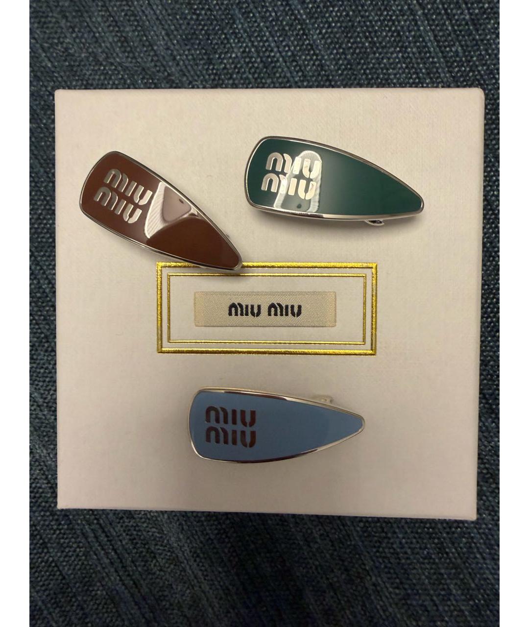 MIU MIU Серебряная заколка, фото 4