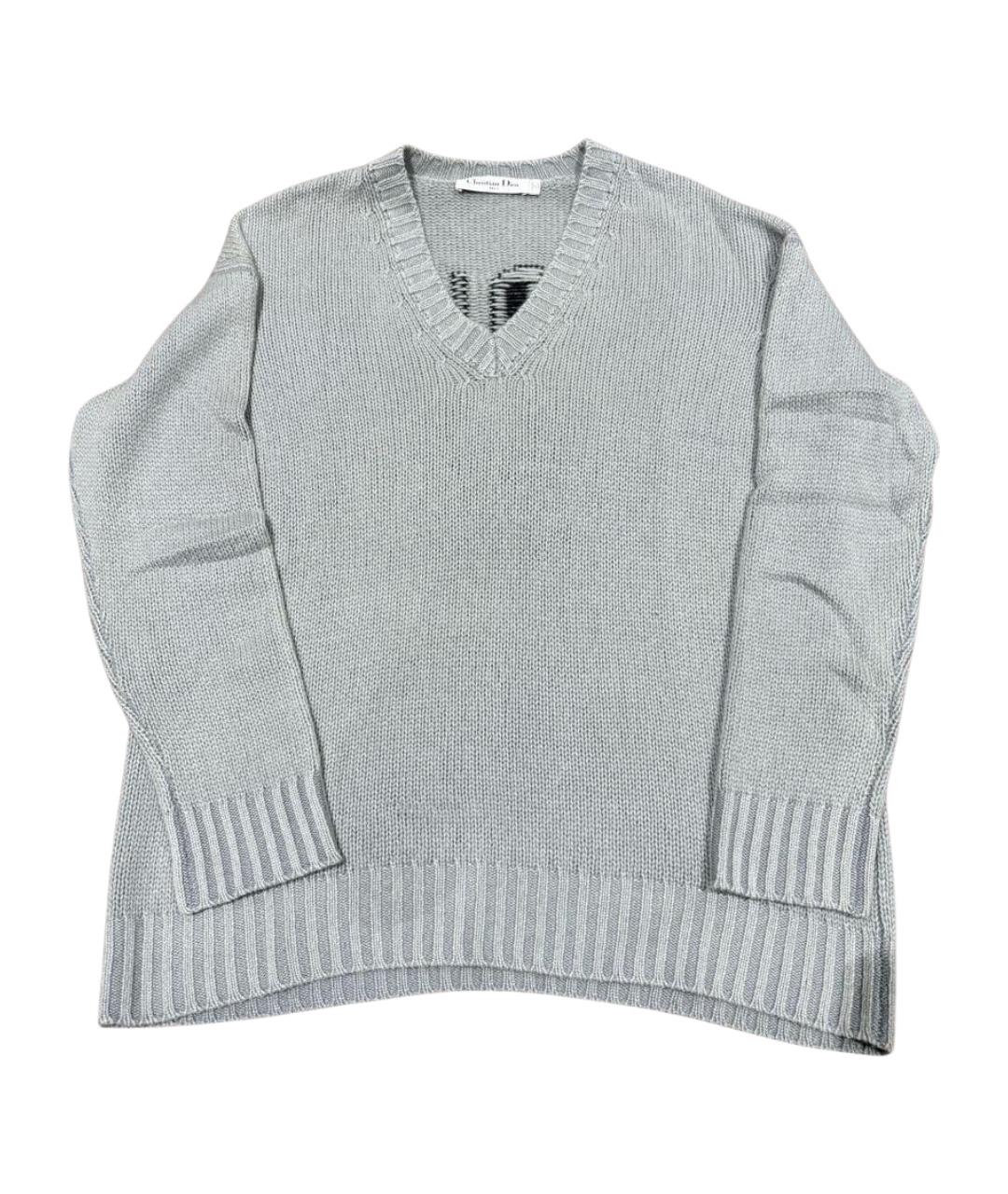 CHRISTIAN DIOR Серый кашемировый джемпер / свитер, фото 1