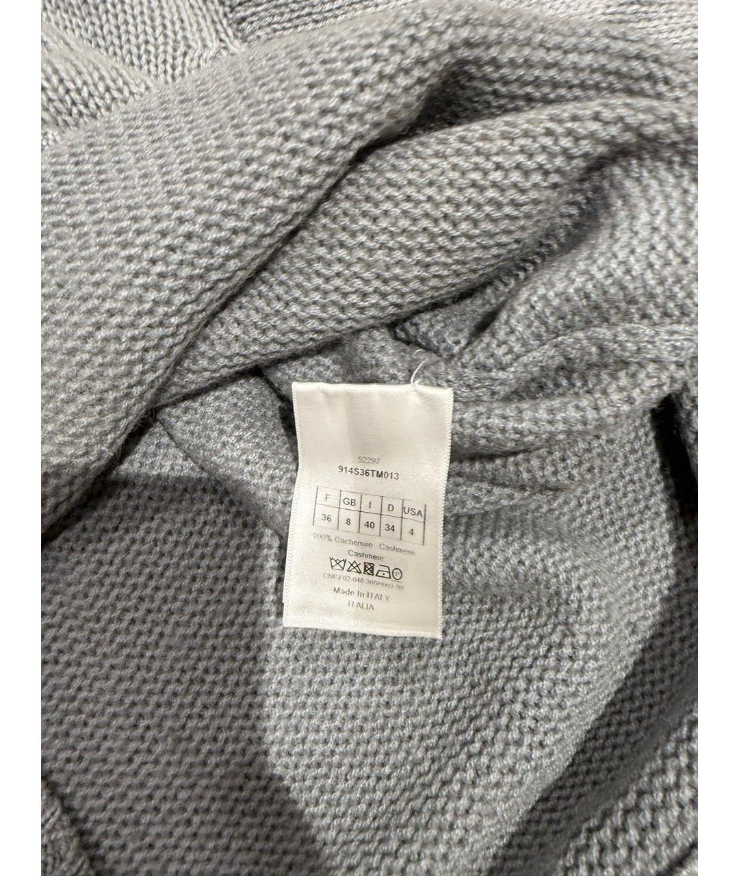 CHRISTIAN DIOR Серый кашемировый джемпер / свитер, фото 4