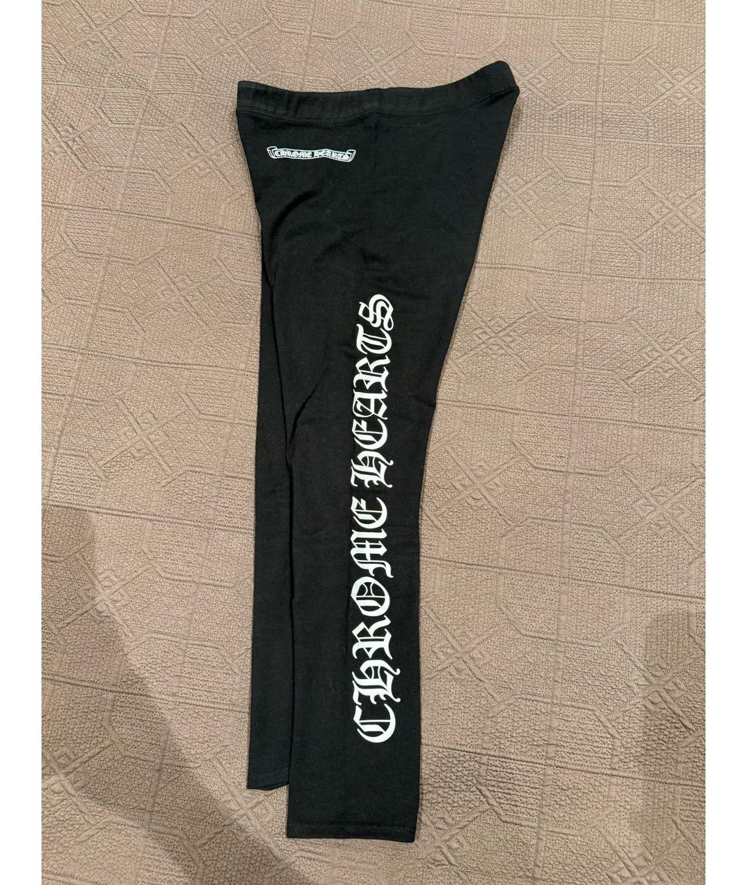 CHROME HEARTS Черные хлопковые леггинсы и велосипедки, фото 2