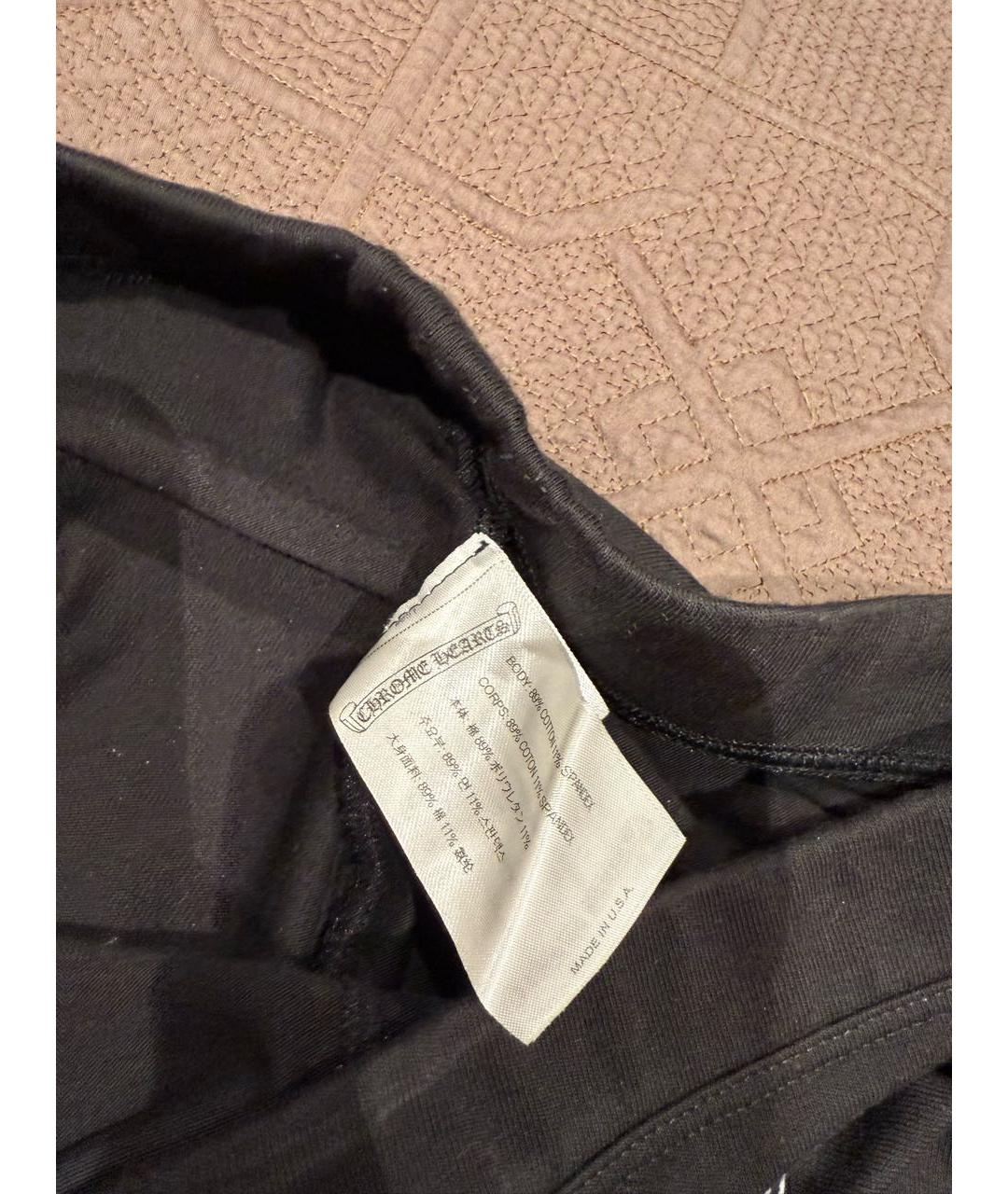 CHROME HEARTS Черные хлопковые леггинсы и велосипедки, фото 3