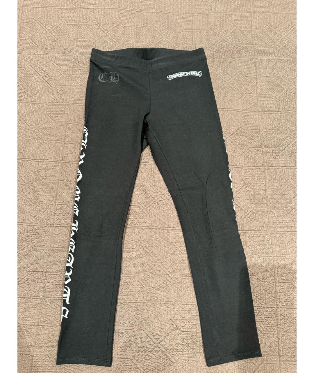 CHROME HEARTS Черные хлопковые леггинсы и велосипедки, фото 6