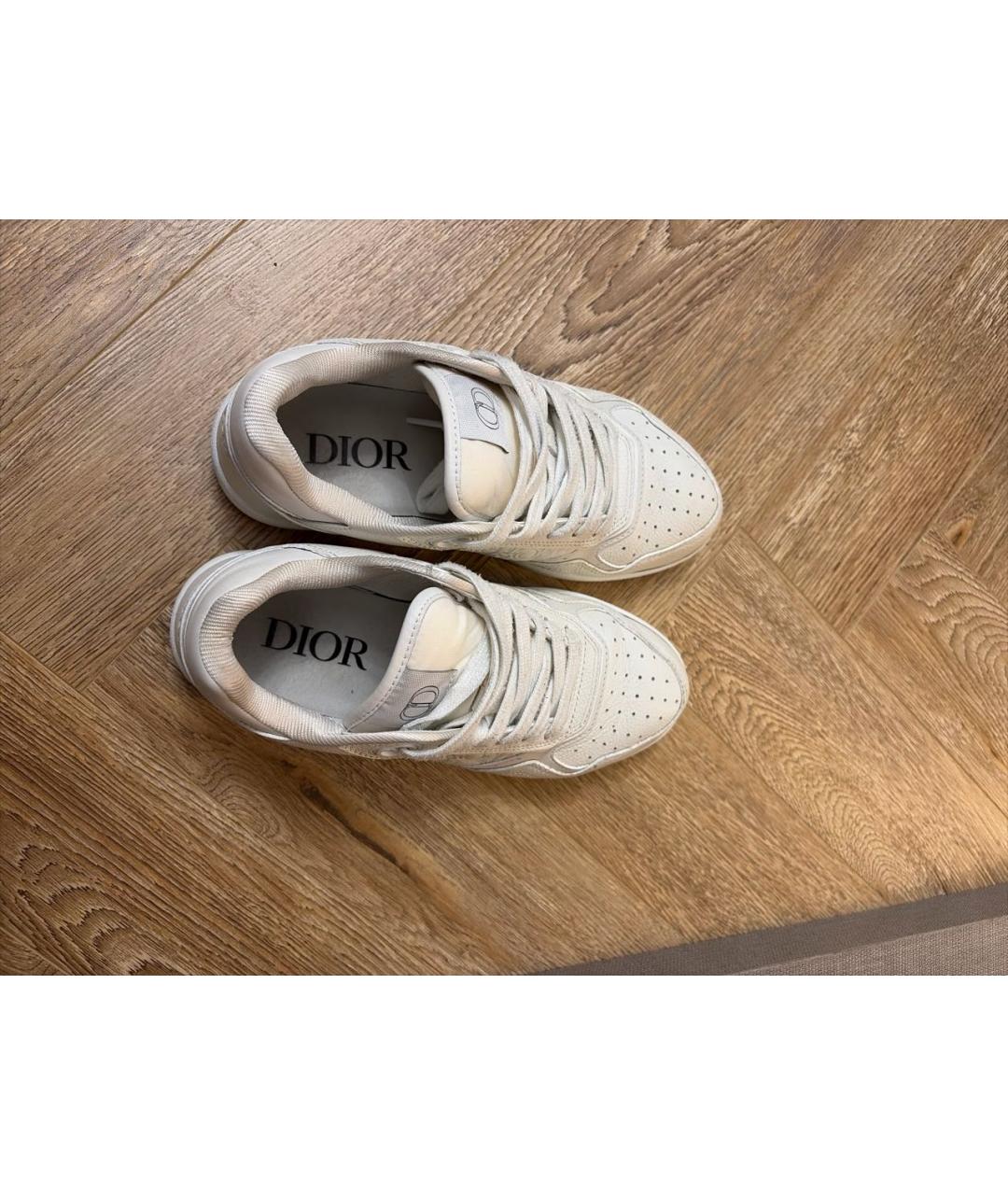 CHRISTIAN DIOR Белые кожаные кроссовки, фото 3