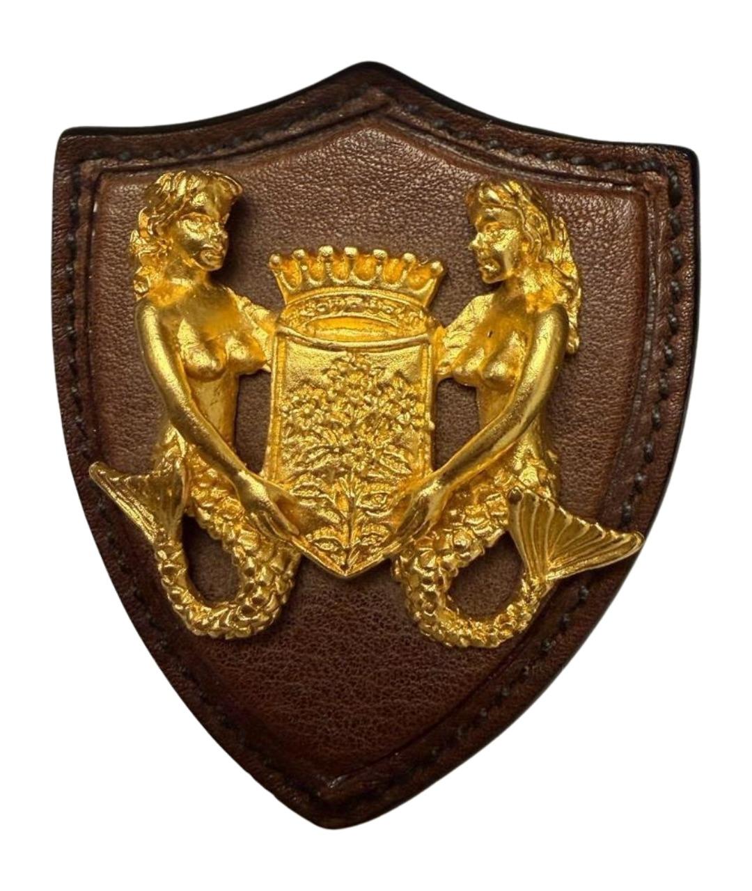 MIU MIU Коричневая кожаная булавка / брошь, фото 1