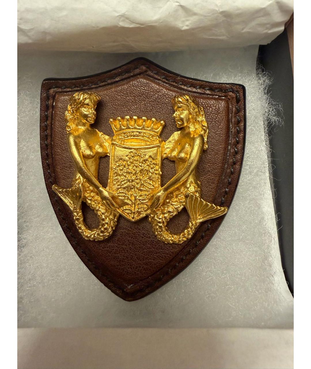 MIU MIU Коричневая кожаная булавка / брошь, фото 3